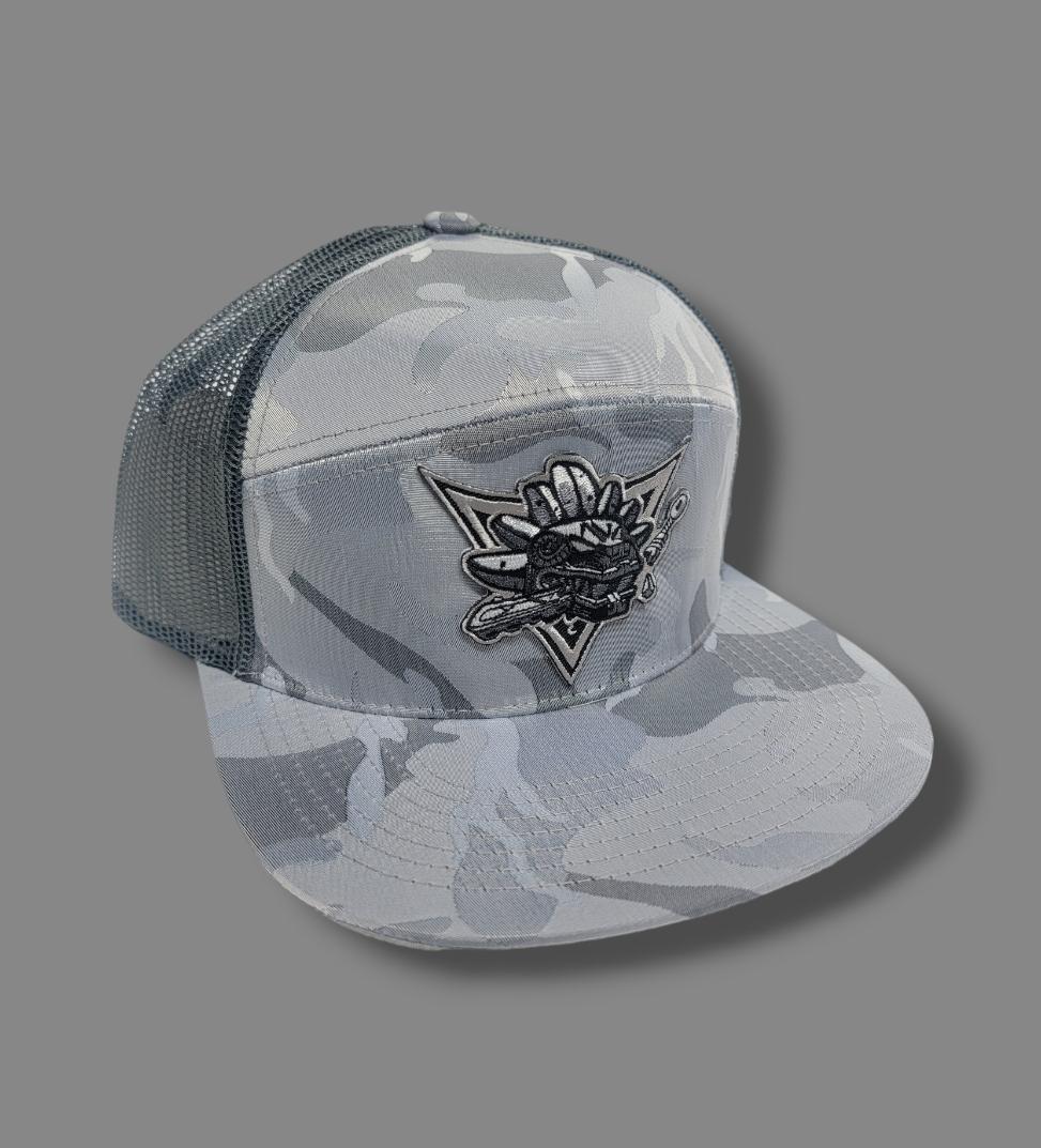 Artes Luna Hats - gray camo quetzalcoatl shark